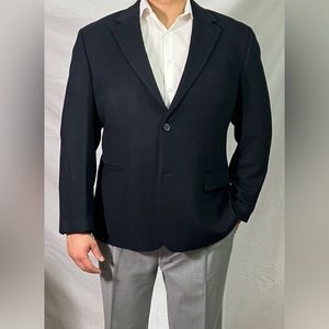 Men blue wool blazer